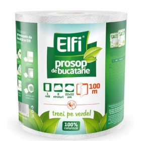 Rola prosop de hartie Elfi, 2 straturi, 100 m/rola