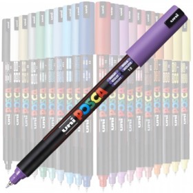 Marker UNI Posca, varf fin metalic, 0.7mm