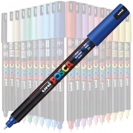Marker UNI Posca, varf fin metalic, 0.7mm
