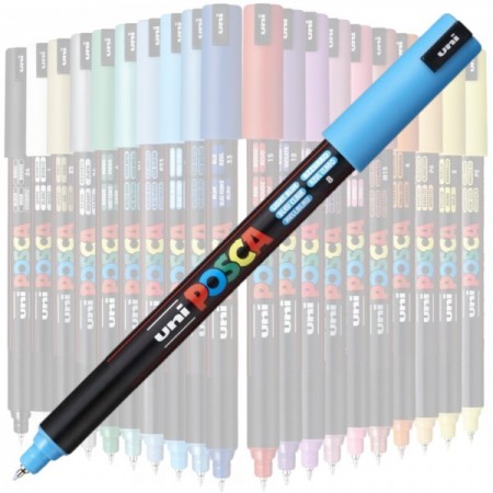 Marker UNI Posca, varf fin metalic, 0.7mm