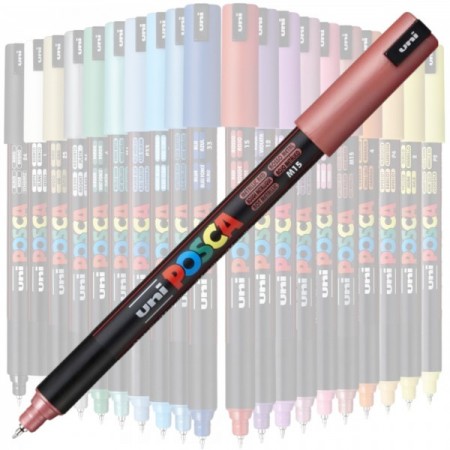 Marker UNI Posca, varf fin metalic, 0.7mm