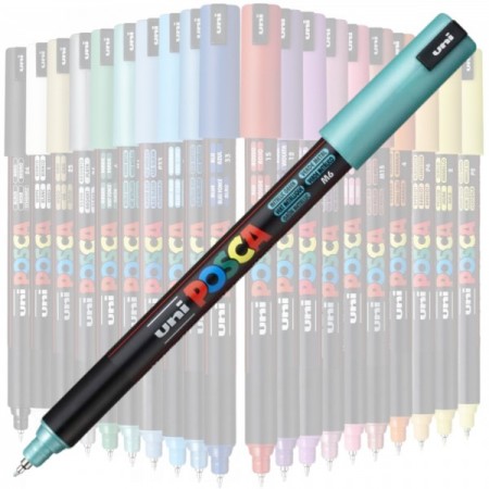 Marker UNI Posca, varf fin metalic, 0.7mm