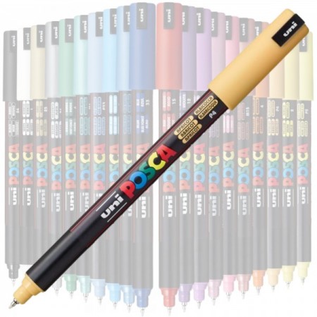 Marker UNI Posca, varf fin metalic, 0.7mm