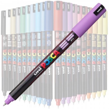 Marker UNI Posca, varf fin metalic, 0.7mm