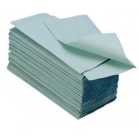 Prosop de hartie  V-fold, verde, 1 strat, 200 foi/pachet