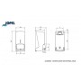 Dozator de sapun spuma, design compact cu rezerva de 800 ml, Jofel AZUR