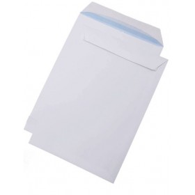 Plic cu burduf siliconic C4T,  229x324x30mm, alb, 25 buc/set, A4