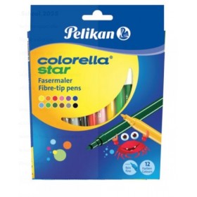 Carioci colorate Pelikan Colorella Star, 12 culori