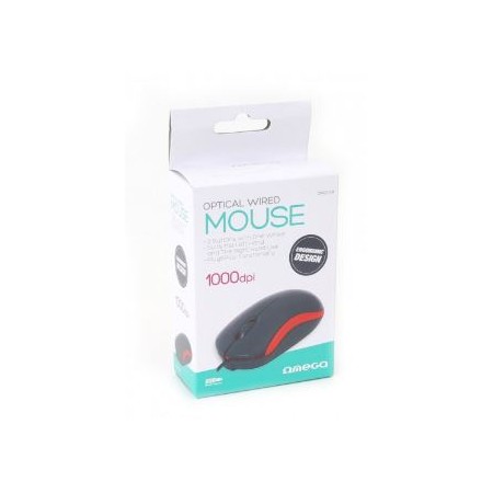 Mouse optic Omega OM07V, 1000 dpi, USB, cablu 1.25m