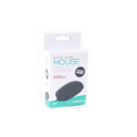 Mouse optic Omega OM07V, 1000 dpi, USB, cablu 1.25m