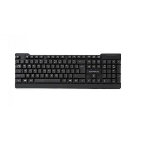 Tastatura Omega Ergonomic, USB, design modern, cablu 1.5m, negru