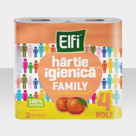 Hartie igienica parfumata Elfi, 3 straturi, 24 role/bax