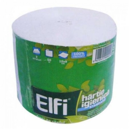 Hartie igienica economica Elfi, 2 straturi, 50 m, 24 role/bax