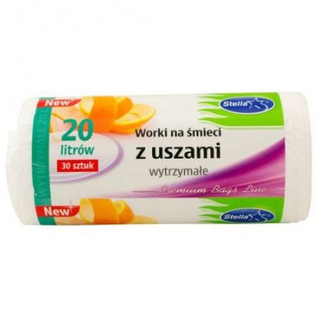 Saci menajeri albi de 20l, 20 bucati/rola, STELLA