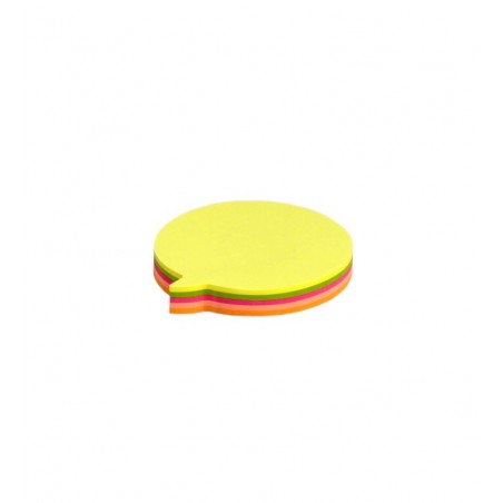 Notes Adezive Balon ,  5 culori neon, 75x75mm, 100 coli