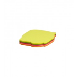 Notes Adezive Frunza,  5 culori neon, 75x75mm, 100 coli
