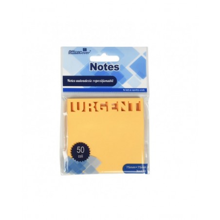 Notes Adeziv Stantat Urgent, 75x75 mm, 50 coli