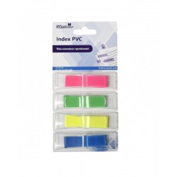 Index adeziv Office Cover, 100 coli, 12x45mm, PVC, 4 culori neon, PopUp