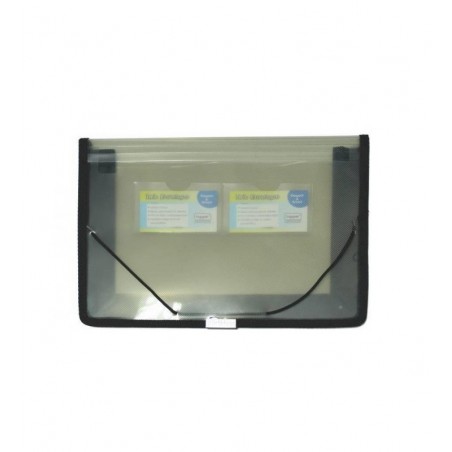 Mapa plastic Office Cover, cu elastic, A4, cu burduf panza 7cm