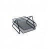 Tavita documente Office Cover, 2 nivele, plasa metalica, negru